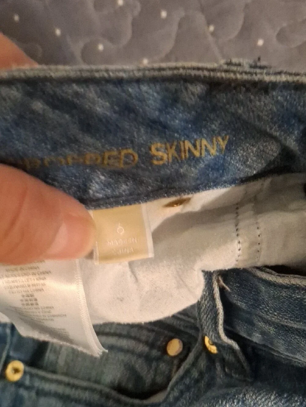 Michael Kors Cropped Skinny Blue Denim Jeans size 6